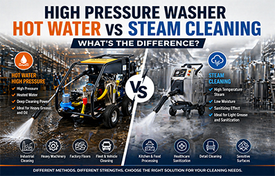 High Pressure Washer Hot Water Vs Steam Cleaning: What’s the Difference?
