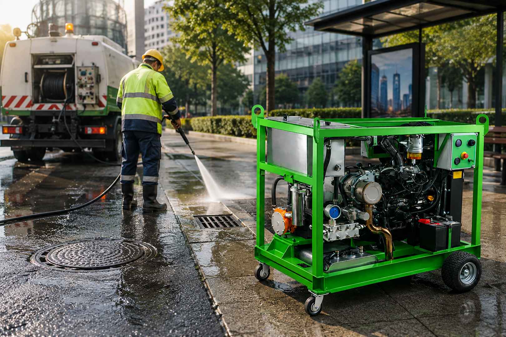 municipal pressure washing equipment from Fussen